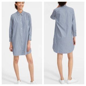 Everlane The Cotton Shirtdress Striped Women Size 10